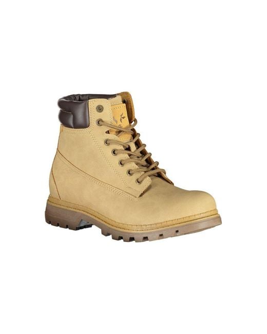 Carrera Natural Lace-Up Boots With Contrasting Detail