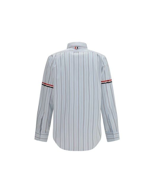 Thom Browne Blue Cotton Dress Shirt for men