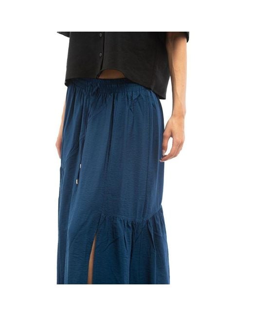 Patrizia Pepe Blue Viscose Long Skirt