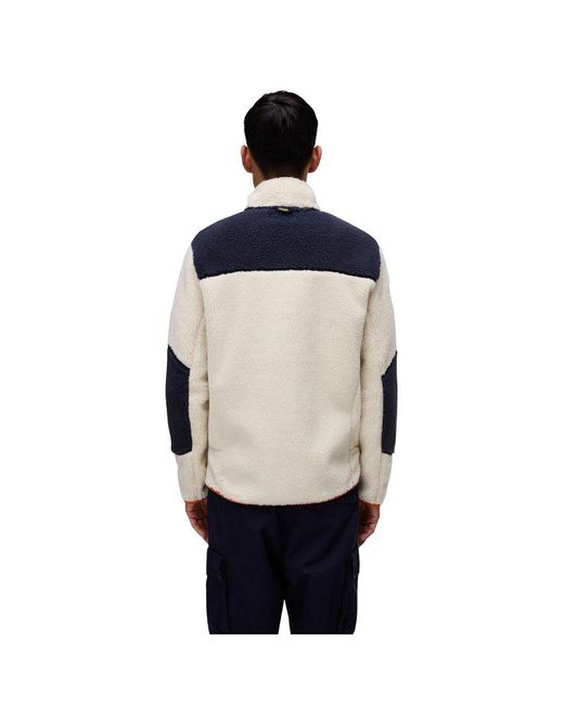 Napapijri Blue Orange Polyester Sweatshirt for men