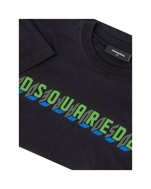 DSquared² Black Cotton T-Shirt for men