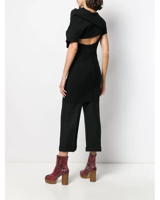 Rick Owens Black Reconstructed Tunic Top