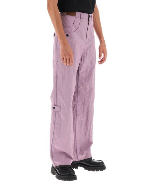 ANDERSSON BELL Purple Inside Out Technical Pants for men