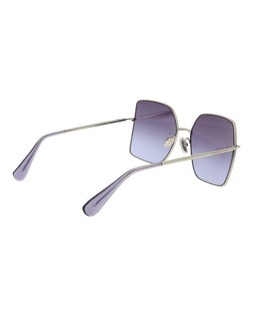 Max Mara Purple Silver Metal Sunglasses