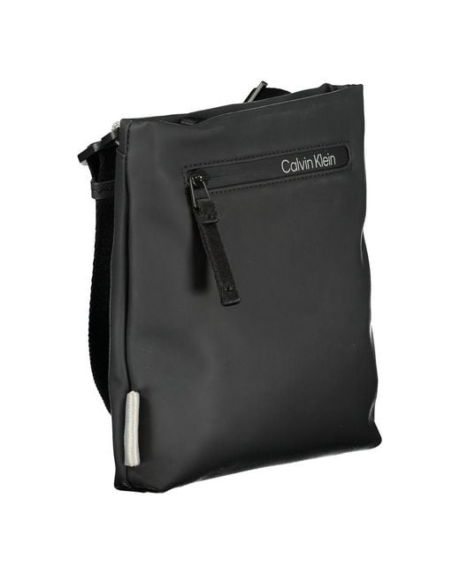 Calvin Klein Black Sleek Contrast Detail Shoulder Bag for men