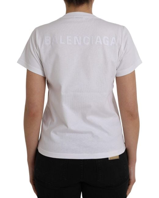 Balenciaga White Cotton Crew Neck Short Sleeves T-Shirt (Pre-Owned)