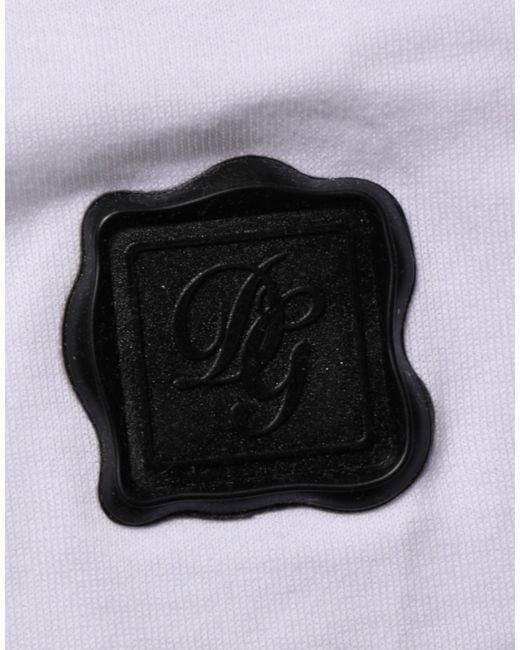 Dolce & Gabbana White Logo Patch Cotton Crew Neck T for men
