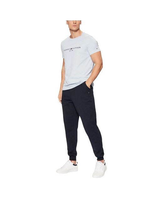 Tommy Hilfiger Blue Cotton Joggers (workout Pants) for men