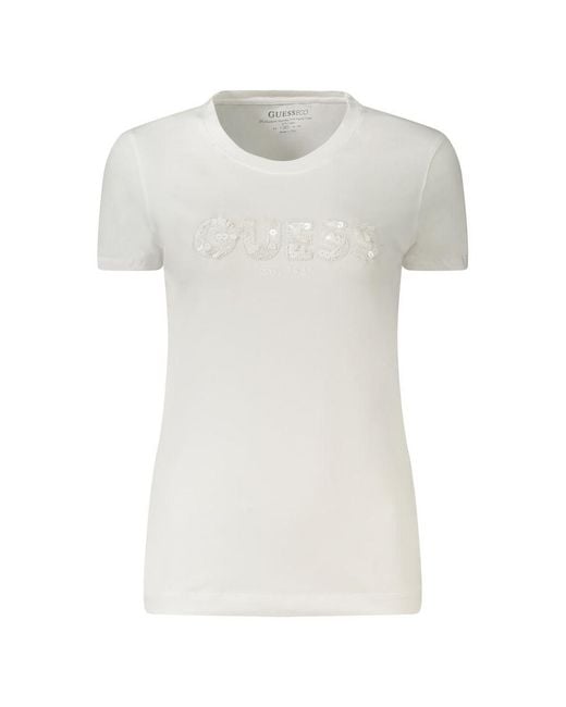 Guess White Cotton T