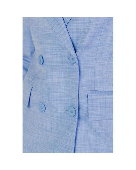 Sandro Ferrone Blue Viscose Suits & Blazer