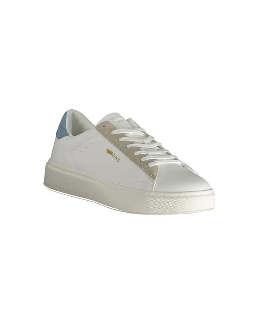 Gas White Polyester Sneaker for men