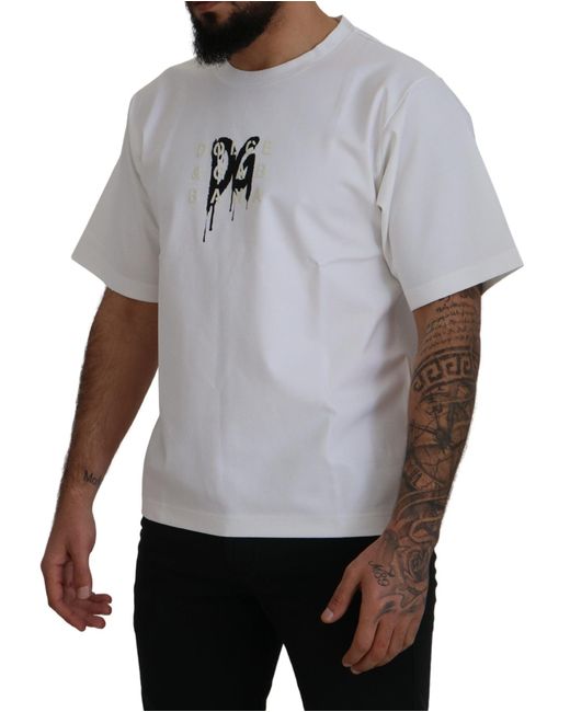 Dolce & Gabbana Gray Timeless Logo Crewneck Tee for men