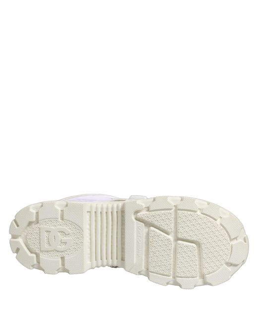 Dolce & Gabbana White Airmaster Panelled Low Top Sneakers Shoes Nylon Suede for men