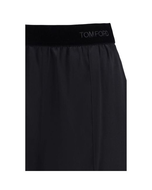 Tom Ford Black Silk Casual Pants