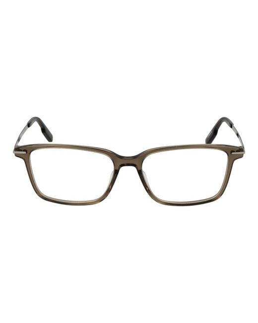 Zegna Brown Beige Acetate Glasses (frames) for men