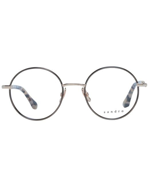 Sandro Metallic Black Stainless Steel Glasses (frames) for men