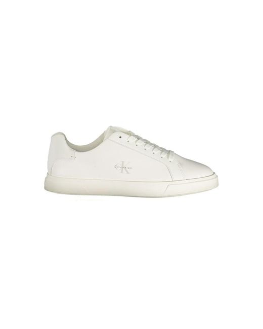 Calvin Klein White Polyurethane Sneaker