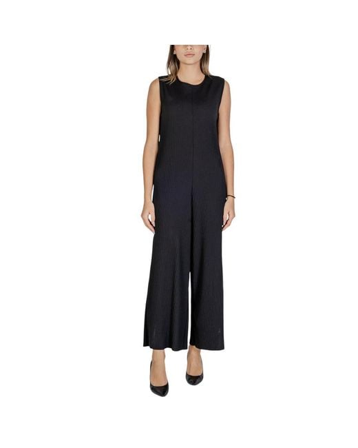 Sandro Ferrone Black Polyester Rompers