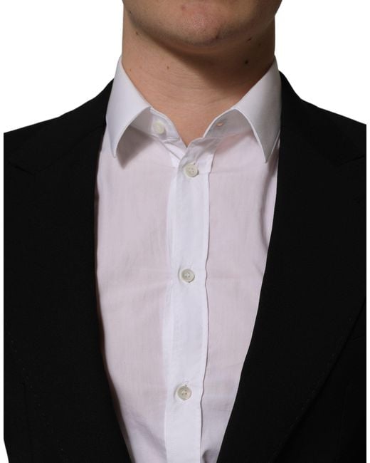 Dolce & Gabbana Black Wool Single Breasted Men Blazer Jacket for men