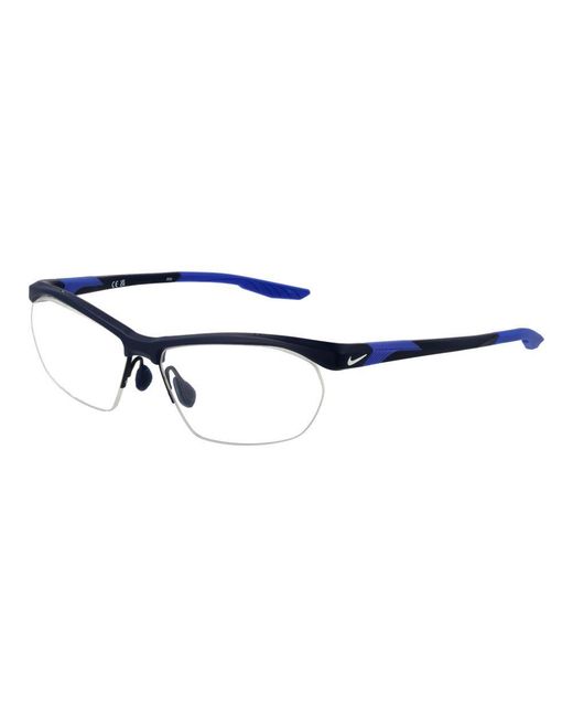 Nike Blue Stainless Steel Glasses (frames) for men