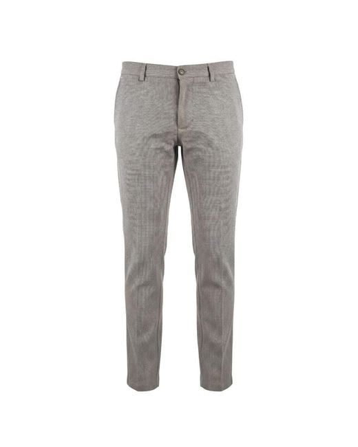 Trussardi Gray Brown Flax Men Trousers for men