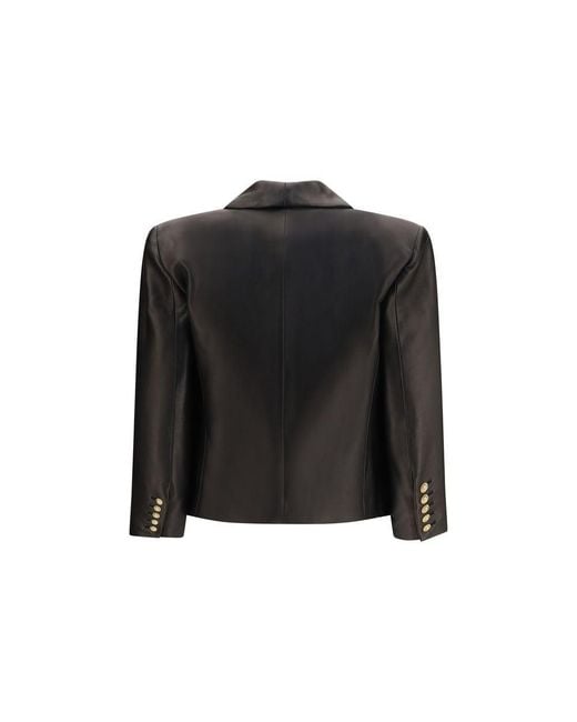 Balmain Black Lamb Ovis Aries Aries Leather Jacket