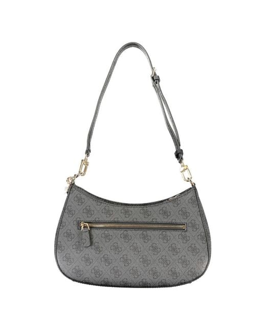 Guess Gray Black Polyurethane Handbag