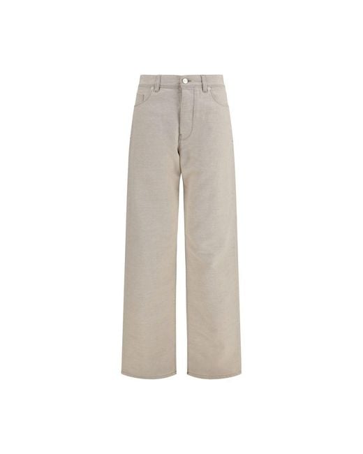 Fendi Gray Beige Cotton Jeans Denim