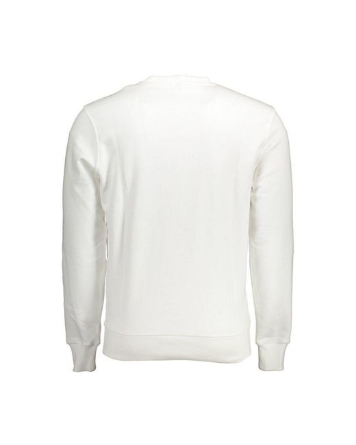 North Sails Gray White Cotton Sweater for men
