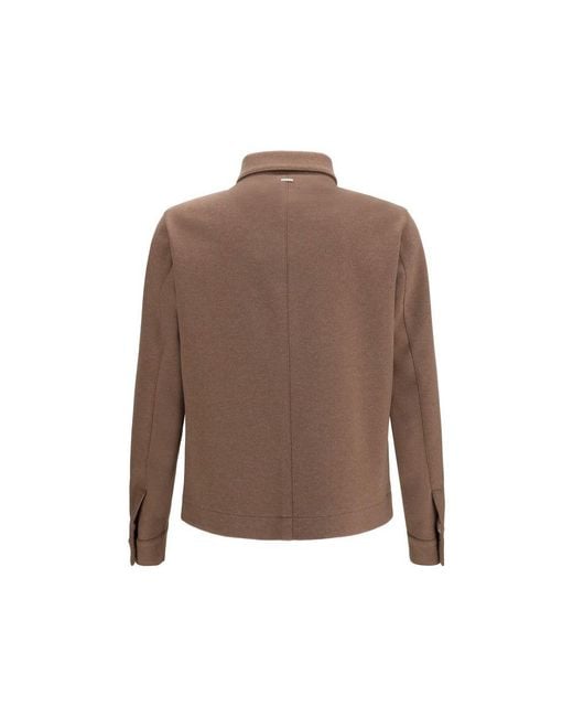 Herno Brown Polyester Jacket for men