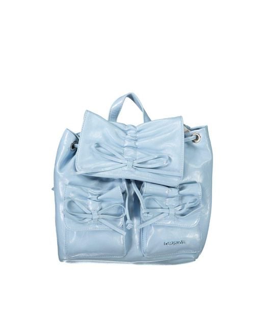 Desigual Blue Azzurro Poliuretano Backpack