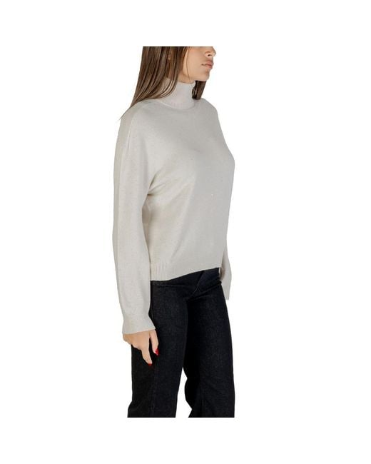 Liu Jo Gray White Viscose Sweatshirt