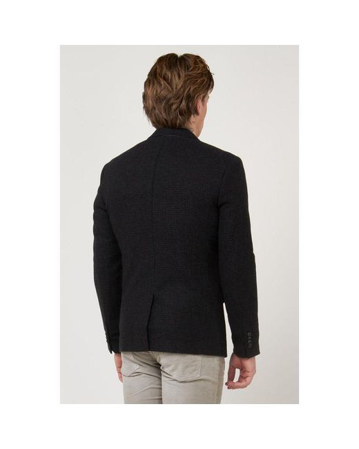 Gas Black Polyester Blazer for men