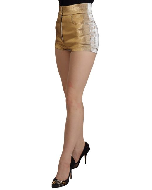 Dolce & Gabbana Black High Waist Hot Pants Shorts