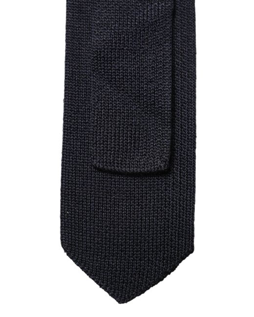 Dolce & Gabbana Blue Dark Solid 100% Silk Adjustable Neckmen's Tie for men