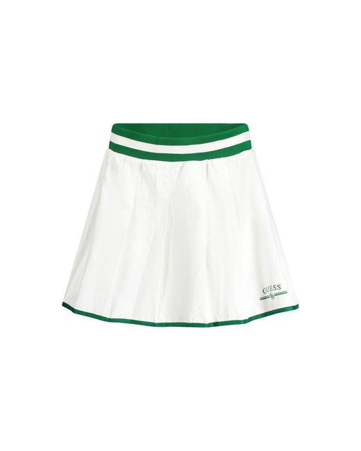 Guess Green White Polyester Skirt