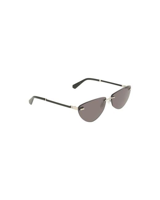 Calvin Klein Gray Metal Sunglass