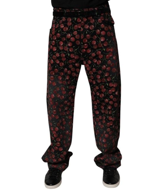 Dolce & Gabbana Black Cherry Cotton Straight Men Denim Jeans for men