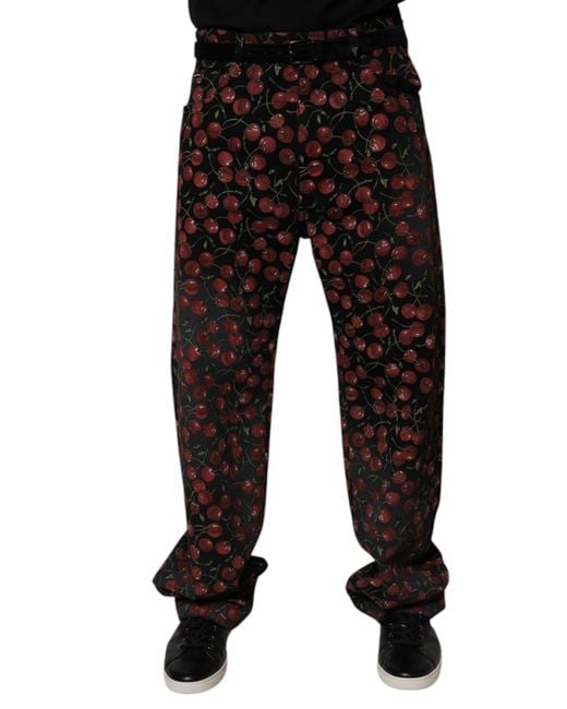 Dolce & Gabbana Black Cherry Cotton Straight Men Denim Jeans for men