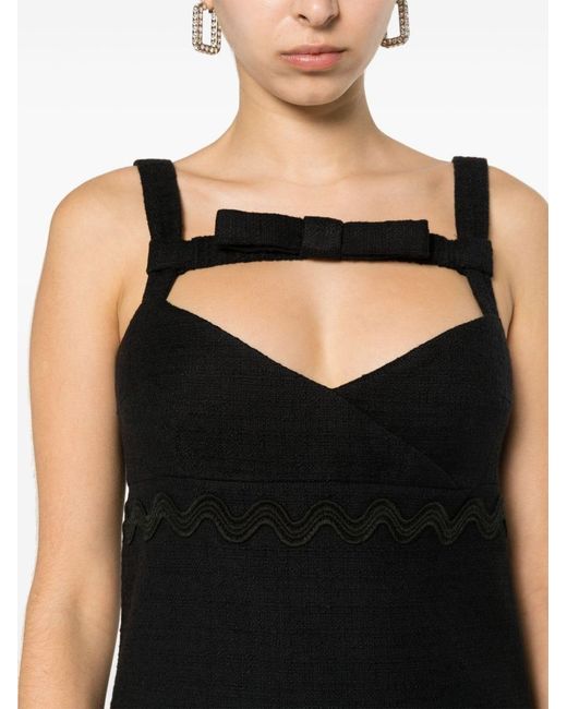 Patou Black Bow Mini Dress
