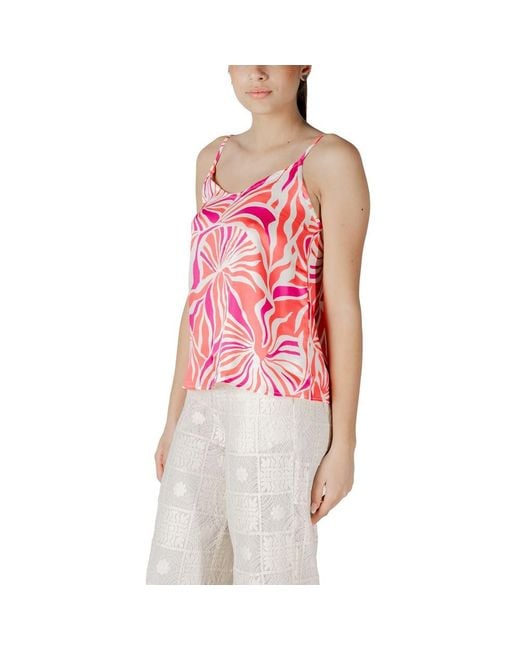 ONLY Red Recycled Polyester Tank Top
