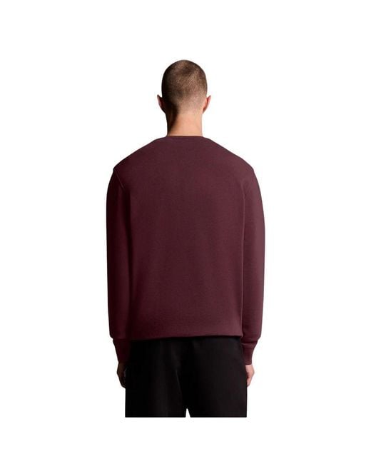 Lyle & Scott Red Bordeaux Cotton Sweatshirt for men