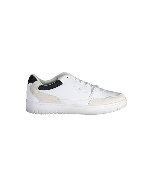 Tommy Hilfiger White Leather Men Sneaker for men