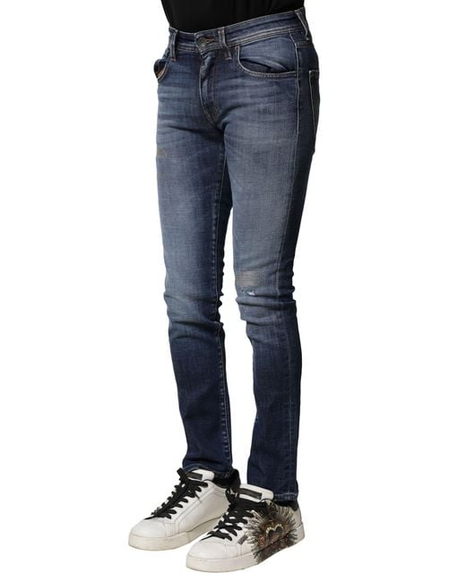 Dolce & Gabbana Blue Slim Fit Jeans for men