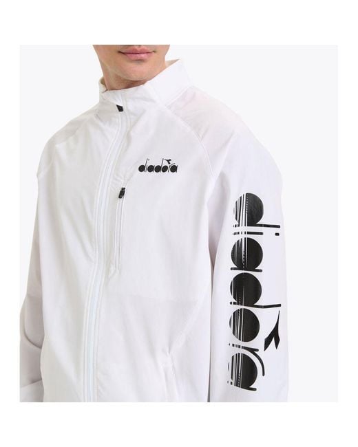 Diadora White Polyamide Shell Jacket for men