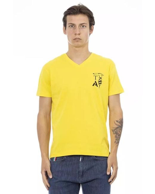 TRUSSARDI ACTION Yellow Cotton Men T for men