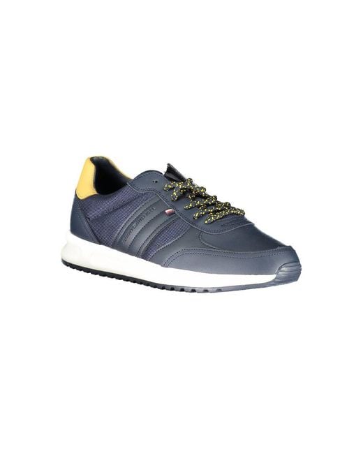 Tommy Hilfiger Blue Leather Sneaker for men