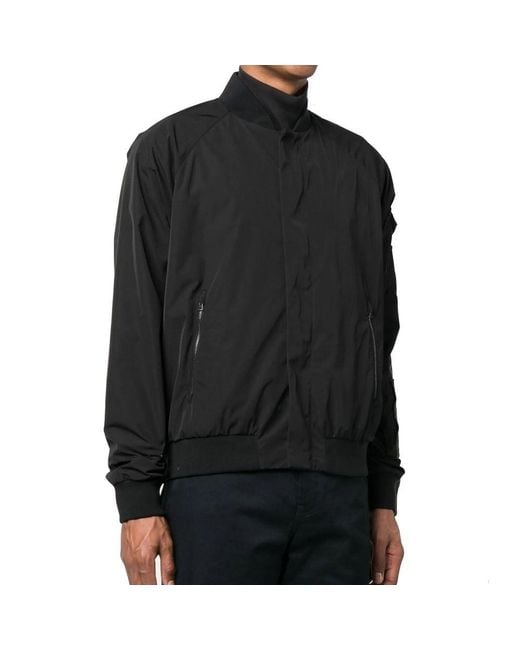 Herno Black Polyester Bomber for men