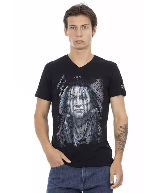 TRUSSARDI ACTION Black Cotton Men's T for men