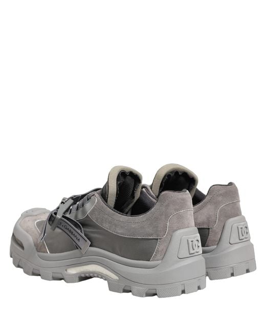 Dolce & Gabbana Gray Airmaster Panelled Low Top Men Sneakers Shoes for men